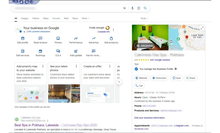 Google Business Profile Example - Local SEO