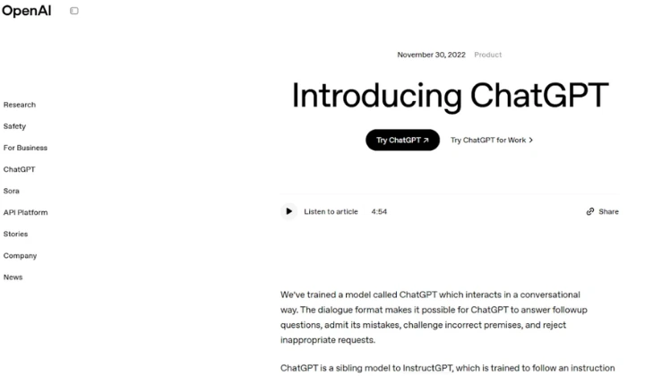 One of the best AI tool, ChatGPT